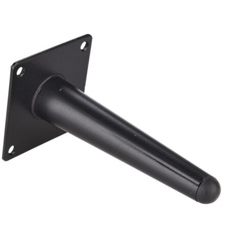 1pc (15cm droit conique mat noir) pieds de canapé meubles pieds en métal armoire de salle de bain meuble TV Table matériel pieds de Support
