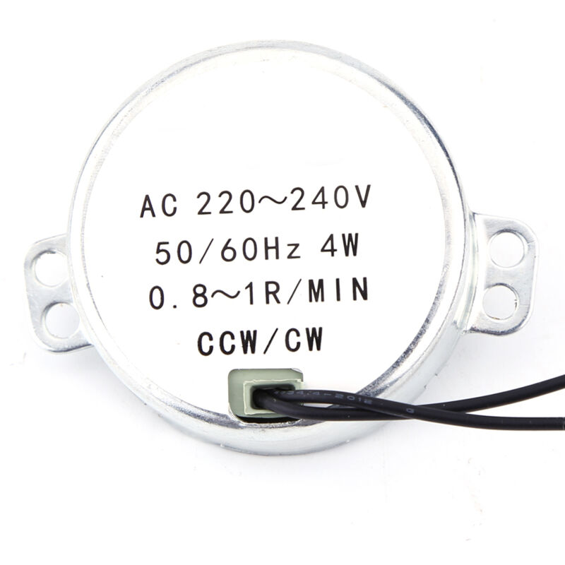 1pc 220-240V AC Moteur synchrone Motoréducteur 4W CW/CCW (0.8-1RPM)