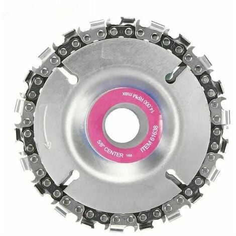 DEWDAT 1pc 4 Inch 22 Teeth Chainsaw Angle Grinder Wood Carving Wheel for Angle Grinder Wood Cutting and Shaping