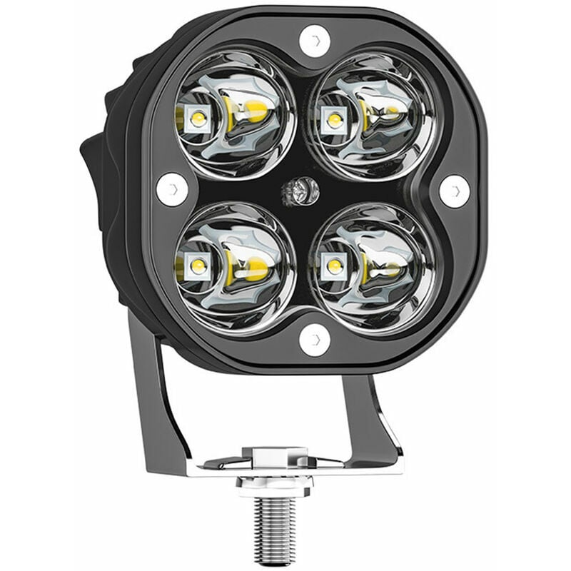 Ensoleille - 1pc 40W 3 canaux led lampe de travail, projecteur carré, 6500K led conduite lumière pour 9-80V voiture camion hors route atv suv