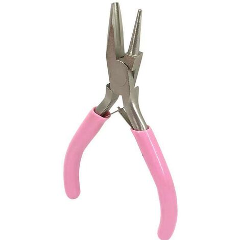 1pc 4,5 Pouces Poignée Rose Ronde Pinces Concaves à Boucle De Fil Pinces De Précision Mini Pinces De Pliage De Fil Outils De Pliage De Fil Pour La Fabrication De Bijoux DIY Amoureux Des Essentiels De 