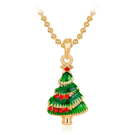 1pc arbre de Noël pendentif collier bijoux de Noël cadeau pour femmes filles