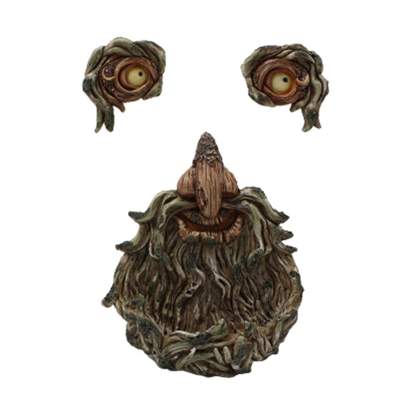 1Pc Arbre Visage Mangeoire À Oiseaux Mangeoire en Résine Vieil Homme Décor d'arbre Mangeoire À Oiseaux Décor De Visage d'arbre Naturel Décor De