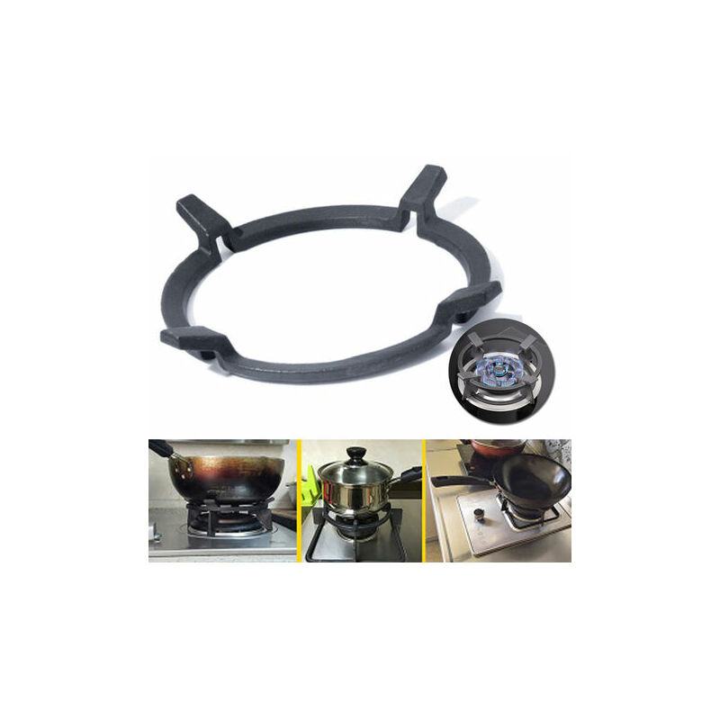 1pc Black Wok Rack Supporto per padella Wok in