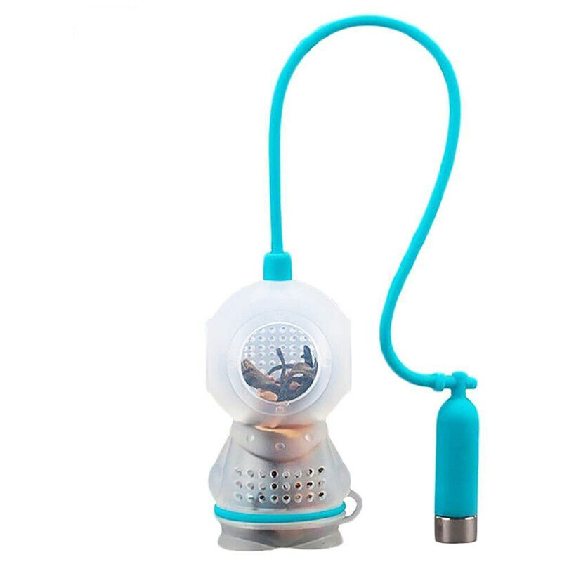 Serbia - 1PC bleu Infuseur Thé Silicone, Infuseur à Thé en Silicone de Qualité Alimentaire en Forme de Plongeur Filtres à Thé à Feuilles Mobiles 