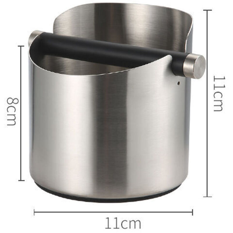 Tigrezy - 1pc Boite à marc de café,Bac à Marc de café Expresso en acier inoxydable avec Barre de Frappe et Base Antidérapante