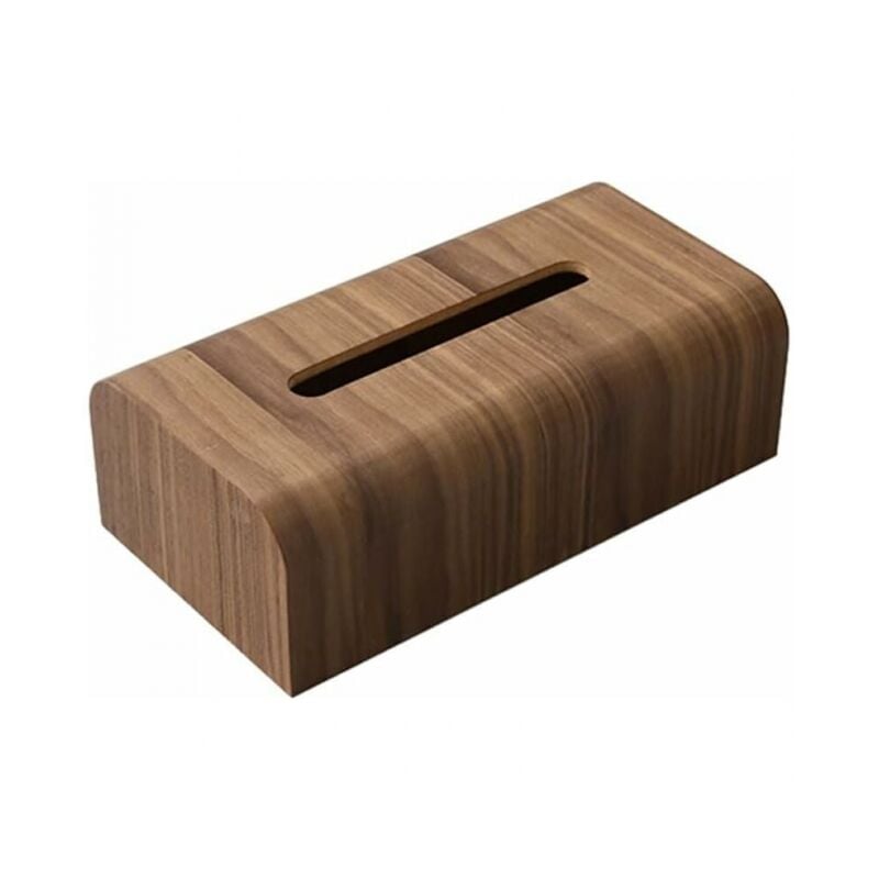 Serbia - 1pc Boîte à mouchoirs de salon boîte à papier en bois de noyer Table boîte de rangement de bureau étui à mouchoirs en bois boîte ,Brun