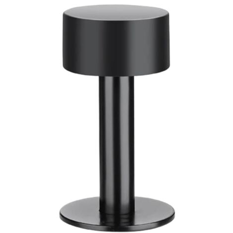 1pc Butées Porte Adhesive Acier Inoxydable Butoir Arrêts Porte Door Stoppers Avec Caoutchouc Antichoc （80mm, Noir）