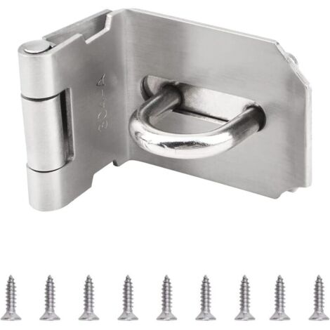 1pc Cadenas lourd en acier inoxydable 90 degrés à angle droit, loquet pour Portes et fenêtres