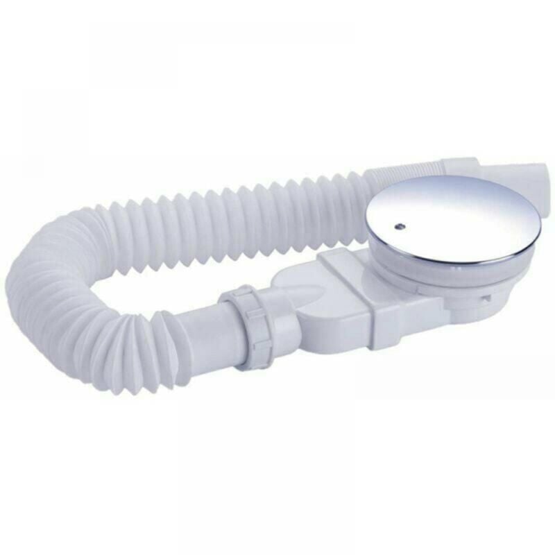 Cyslmuk - 1PC Caniveau de douche 90 mm, blanc, extra plat, trou d'évacuation du receveur de douche, siphon avec système anti-odeur, filtre à cheveux,