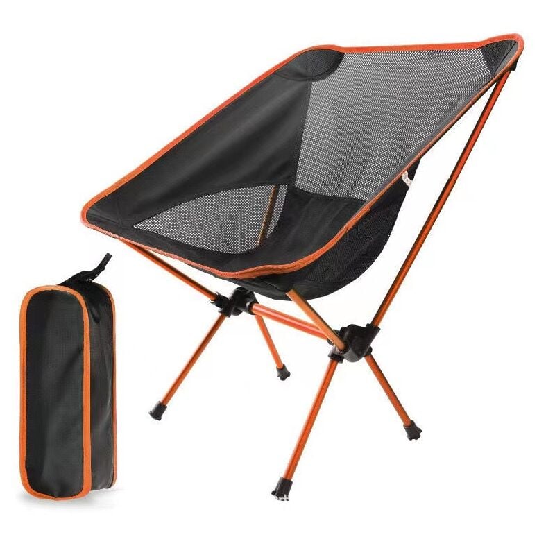 1PC Chaise de Camping, Orange, chaise de plage pliable ultralégère compacte chaise de Camping pliante Portable