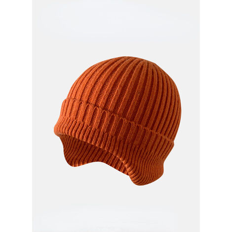 1pc chapeau Homme femme d'hiver Bonnet élastique pour l'hiver Chapeau pour filles femmes Garçons hommes pour le temps d'hiver,orange,M(56-59cm)