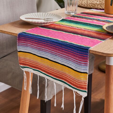 1PC Chemin de Table Mexicain Couverture de Table Vintage pour fête de Mariage et Salle à Manger, 13213厘米