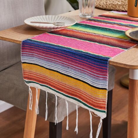 1pc Chemin De Table Mexicain Couverture De Table Vintage Pour Fte De Mariage Et Salle Manger, 13213