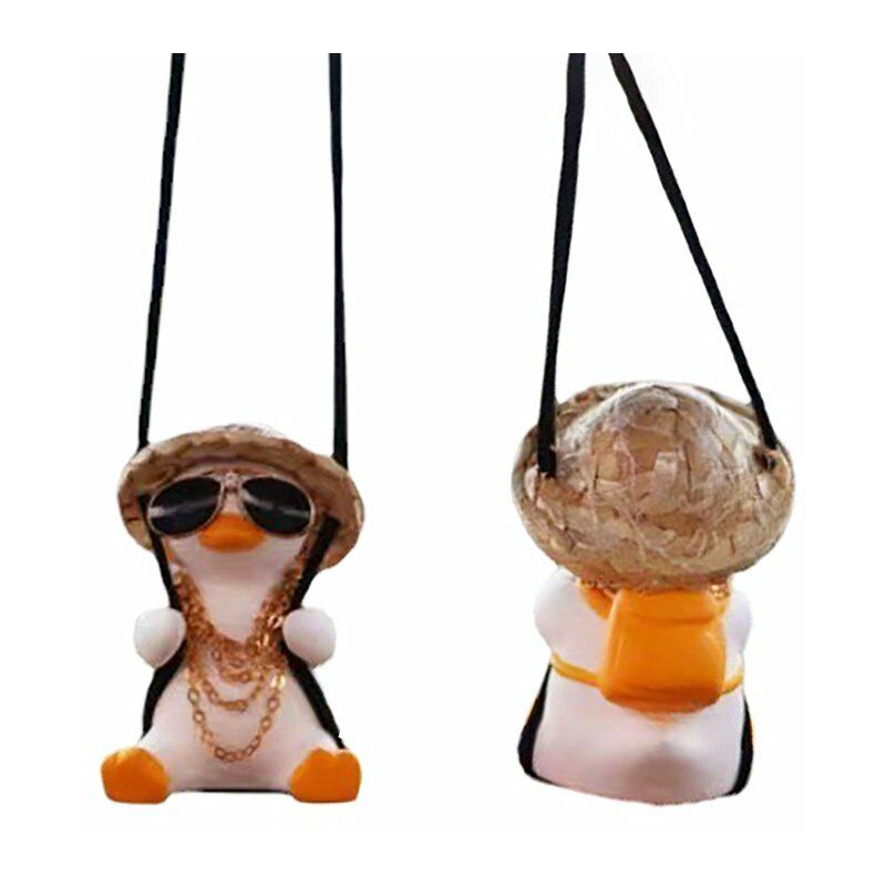 1pc Ciondolo per Auto con Anatra Oscillante