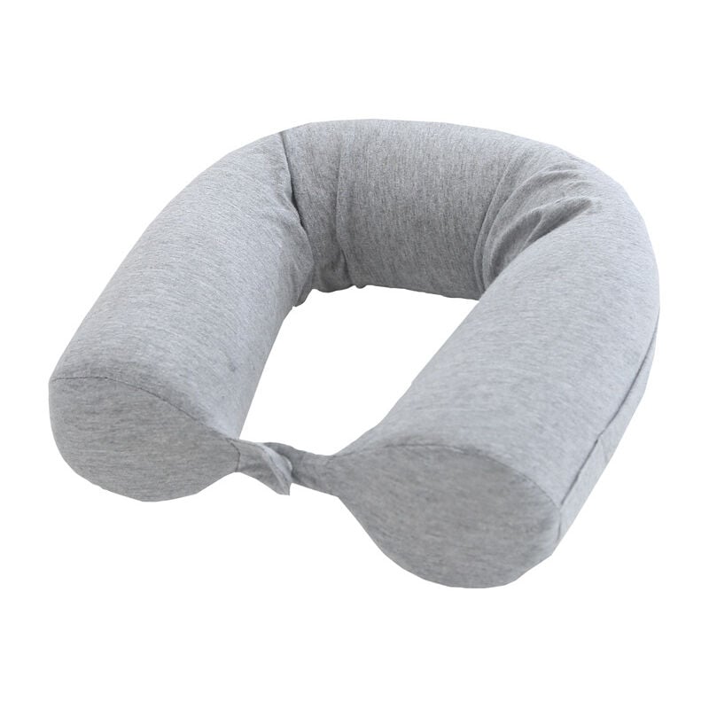 Ahlsen - 1pc Coussin de Voyage, Oreiller Cervical, Peut Être Plié Arbitrairement, Coussin Tour de Cou pour Avion, Voiture, Train, Bureau(Gris)