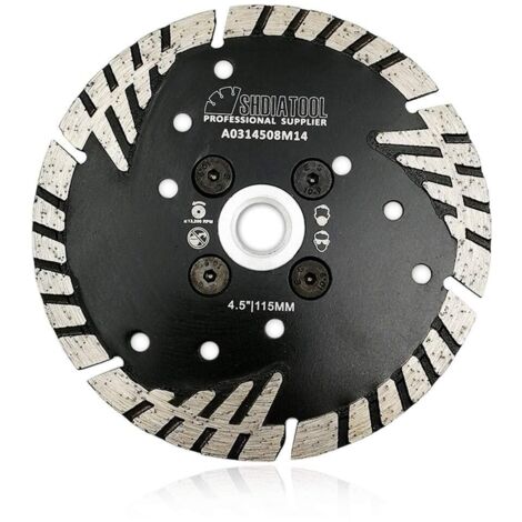 1pc disque diamant, turbo lame, alésage m14, coupe humide ou sèche, pour béton brique granit marbre
