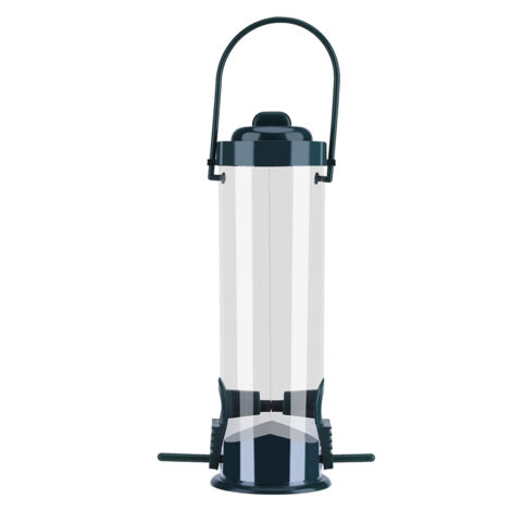 1pc Distributeur de Graines Transparent pour Oiseaux du Jardin - Mangeoire Extérieure Suspendue en Plastique