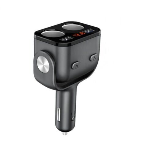 1pc Dual Zigarettenanzünderbuchse, Voltmeter Schalter Autoladegerät für Handy Tablet GPS