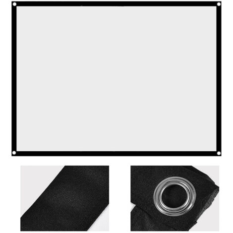 1pc Écran de Projection Portable Blanc 72 Pouces 4:3 Anti-Rides, Store de Projecteur Pliable