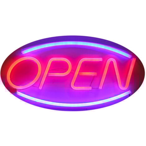 1pc Enseigne Lumineuse Open Néon Art Mural Ouverte USB Lampe Néon pour Magasin Club Garage Deco Cadeau Décoration Bar de Fête
