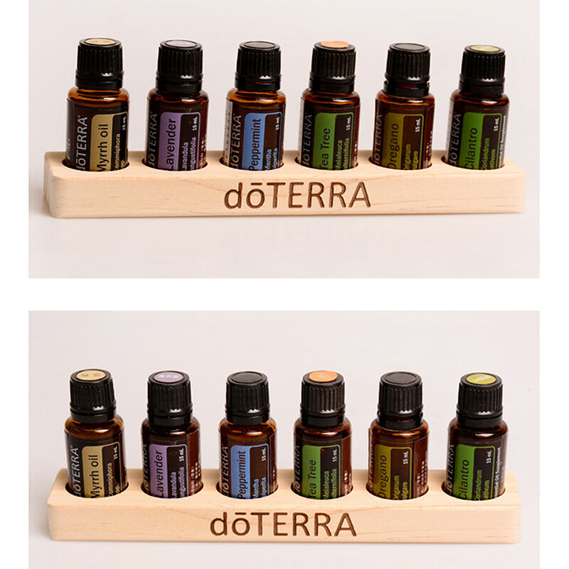 1pc espositore in legno di olio essenziale 6 fori