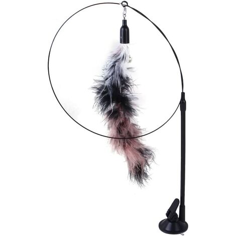 1pc Feather Toys for Cats Fishing Rod Cat Kitten and Kitty Telescopic  Retractable with Bell and