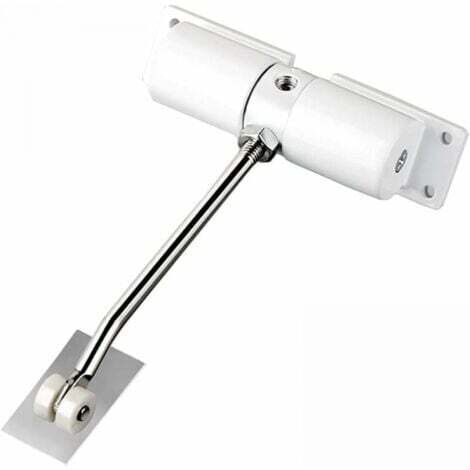 1PC Ferme-Porte Automatique Réglable en Alliage de Zinc - Blanc, Pour Usage Domestique ou Commercial