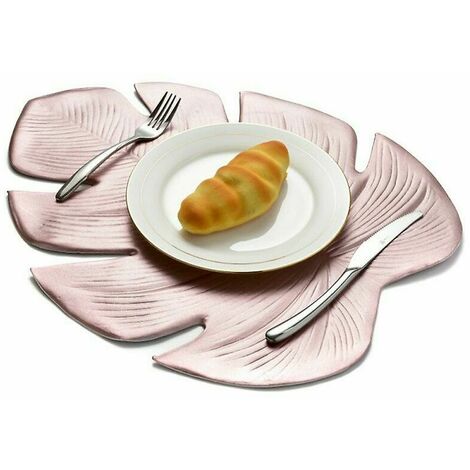1pc feuille tropicale napperon Table exotique cuisine salle à manger bol vaisselle tampons