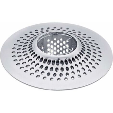 1pc Filtre à cheveux pour baignoire et douche en acier inoxydable，Argent