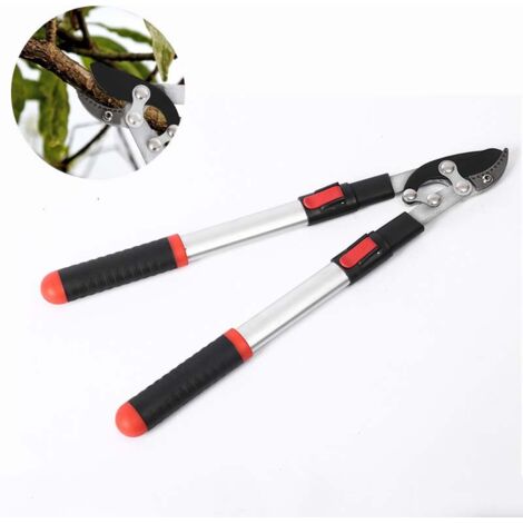 1PC Forbice da potatura professionale a incudine, taglia rami pesanti, lopper a leva composta premium con manici telescopici, lama SK5, giardino