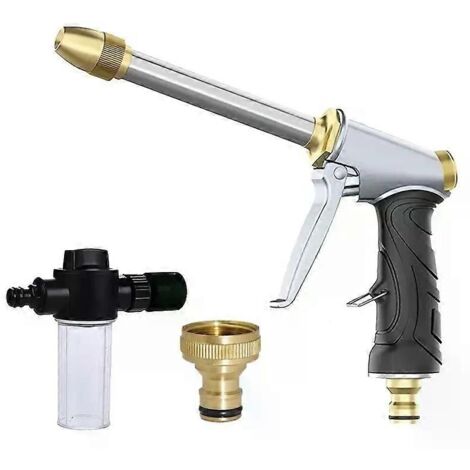 1pc High Pressure Water Gun For Car Washing 3/4 Garden HoseNozzle Garden Watering Hose Sprayer Household Cleaning Tool