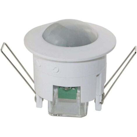 1pc Infrarot-Bewegungsmelder, Deckeneinbaumontage, Innenlichtsteuerung, 360° Arbeitsbereich, 6m Reichweite, eingebauter Lichtsensor, Weiß