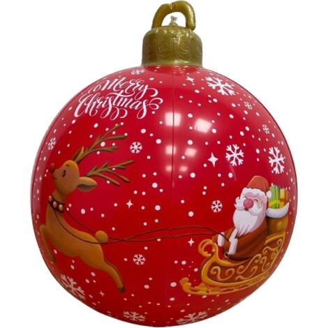 1PC Le Wapiti Boule de Noël gonflable en PVC Décoration de Noël - Boule de Noël - Boule de Noël pour Noël - Décoration de cour