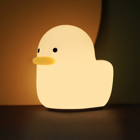 1pc LED Duck Night Light, Cute Animal Silicone Nursery Night Light USB Rechargeable Table Lamp Bedside Lamp for Bedroom, Living Room