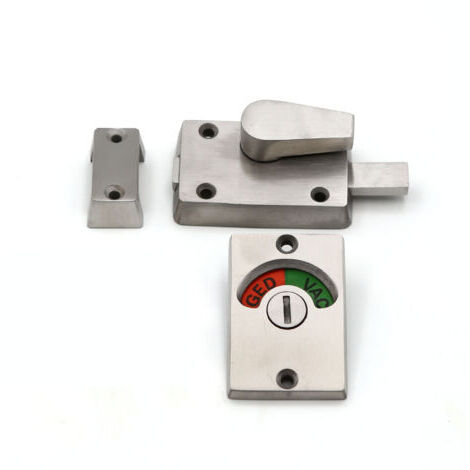 1PC Loquet indicateur de verrou de porte en acier inoxydable pour salle de bain, toilettes, toilettes publiques, toilettes privées