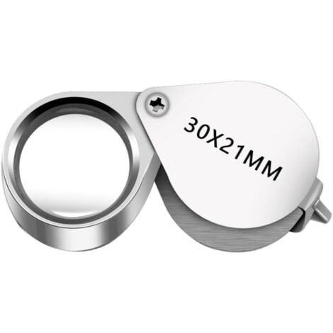 1pc Loupe de bijoutier - Loupe 30 x 21 mm Bijoux Lentilles antiques - Loupe de poche 30x - Loupe en verre pliable