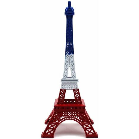 1PC Mini Ornements Tour Eiffel 18 CM en Fer forgé Statue de Construction Miniature Paysage Monde Modèle Tour Eiffel Décoration (M)