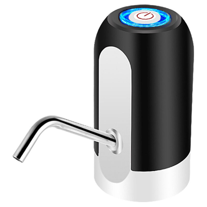 1pc noir Distributeur d'eau en Bouteille Automatique - Chargeur usb, en Acier, sans bpa, Eau Froide