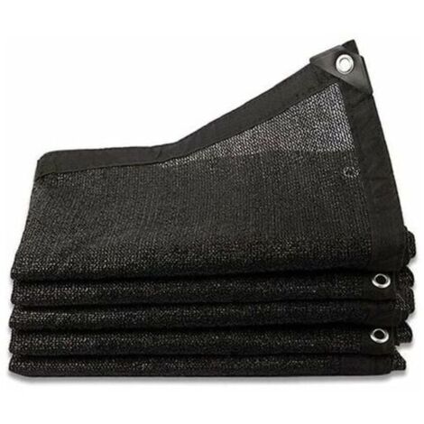 1pc, noir, filet d'ombrage 8 aiguilles ombre 80% voile d'ombrage épaisse renforcée, filet coupe-vent pour serre avec œillets, pour couverture de plantes/serre/jardin/pergola (3x5m)