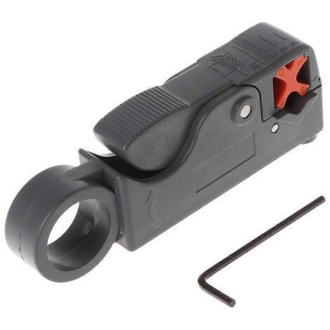 1pc Outil de Découpe Rotatif pour Câble Coaxial RG58 RG6, Dénudeur Câble Gris