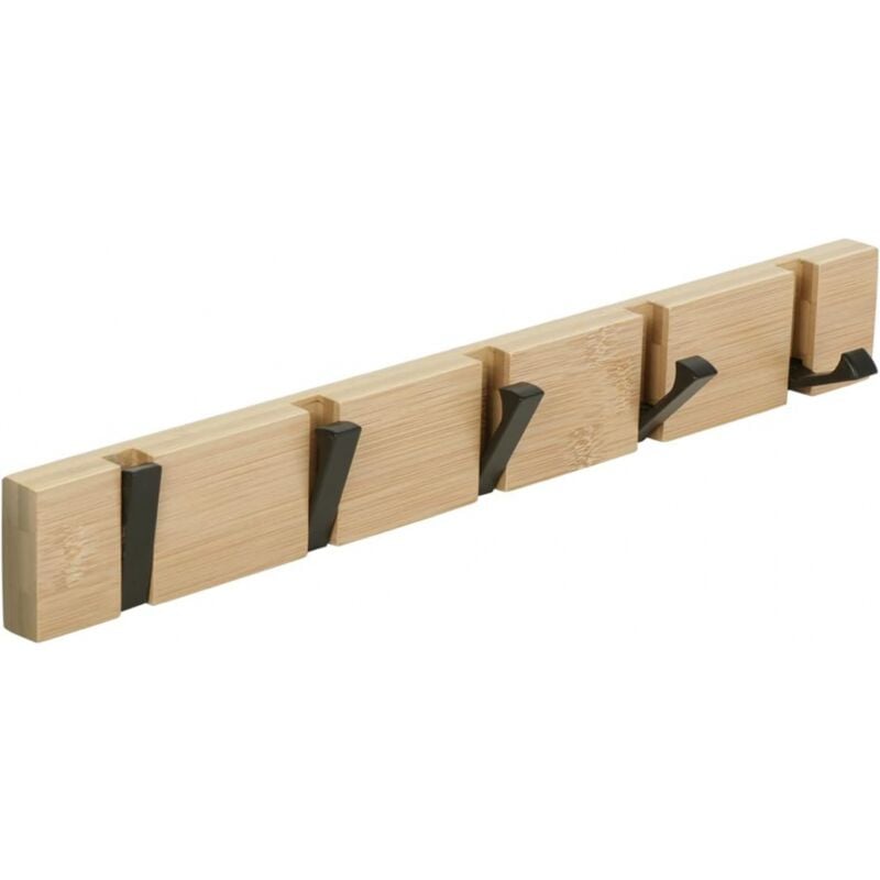 Cyslmuk - 1pc Patère murale avec 5 crochets rétractables, porte-manteau mural pour suspendre manteaux, foulards, sacs à main et autres articles,