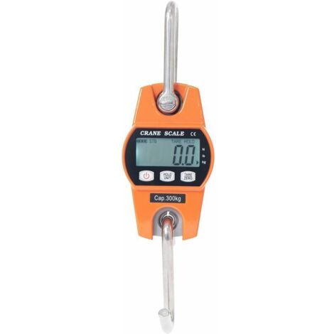 1pc Peson Electronique 300kg Balance Crochet Suspendu Dynamomètre LCD Crochet Peseur Industrielle Pèse Poids 300kg/600lbs