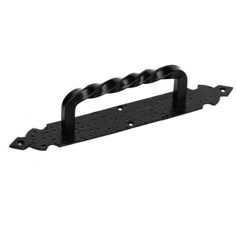 1PC Poignée Pour Porte 275mm À Visser En Fer Forgé Noir Edm