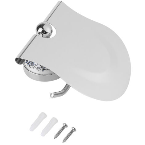 1PC Poliertes Badezimmer Toilettenpapierrollenhalter Rack Wandmontierter Taschentuchbezug Silber