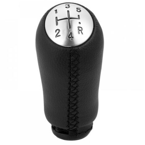 1pc Pommeau de levier de vitesse manuel pour Renault Clio III 2005-09, Megane 2 Laguna 2003-09, cuir noir, avec adaptateur