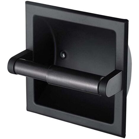 1pc Porte-Papier Toilettes Support de Papier Mural ,Porte-Rouleau de Papier WC en métal,noir