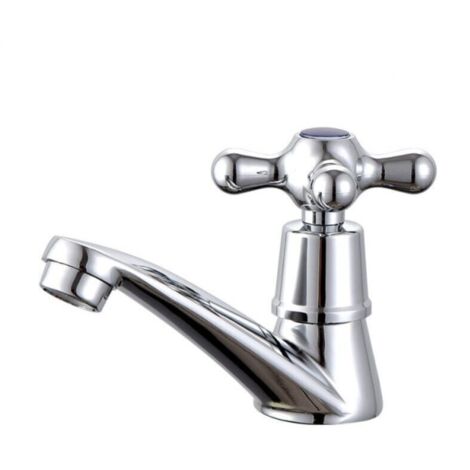 1pc Robinet d'eau Unique Froide Robinet d'eau, Robinet à Froid Simple Chromé Bassin Robinet d'eau, pour Maison Salle Bain WC Lavabo Bassin la Cuisine