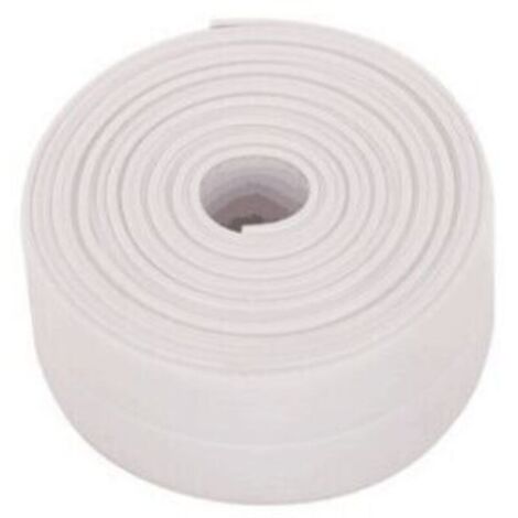1PC Rouleaux Bande d'étanchéité - Imperméable - Joint Salle de Bain - PVC Ruban de Calfeutrage Autocollant pour Cuisine - Toilettes WC - Baignoire - Blanche
