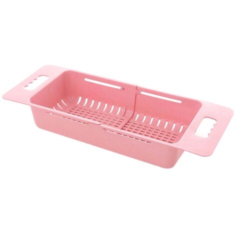 1PC Scalable Drain Rack Fruit Vegetable Drainer Basket Kitchen Tool
